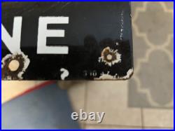 Vintage TEXACO SKY CHIEF 18x12 Porcelain Gas Pump Sign Pump Plate Texaco Sign