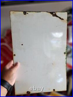 Vintage TEXACO SKY-CHIEF Old PORCELAIN ENAMEL GAS STATION Pump SIGN