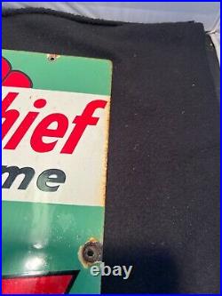 Vintage TEXACO SKY CHIEF Su-Preme, 18x12 Porcelain Gas Pump Sign Dtd3-10-61 Vintage TEXACO SKY CHIEF Su-Preme, 18x12 Porcelain Gas Pump Sign Dtd3-10-61