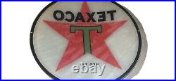 Vintage TEXACO STAR 13.5 GLASS FACE for GAS PUMP GLOBE