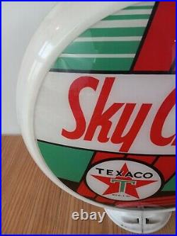 Vintage TEXACO sky CHIEF GAS PUMP GLOBE original Capco frame body advertising