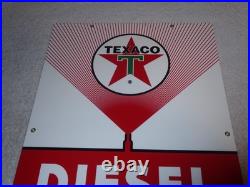 Vintage Texaco Diesel Chief Fuel Sprayer 18 Porcelain Metal Gasoline & Oil Sign Vintage Texaco Diesel Chief Fuel Sprayer 18 Porcelain Metal Gasoline & Oil Sign