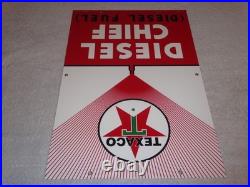 Vintage Texaco Diesel Chief Fuel Sprayer 18 Porcelain Metal Gasoline & Oil Sign Vintage Texaco Diesel Chief Fuel Sprayer 18 Porcelain Metal Gasoline & Oil Sign