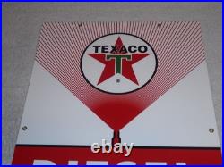 Vintage Texaco Diesel Chief L Fuel Sprayer 18 Porcelain Metal Gasoline Oil Sign