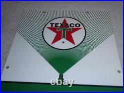 Vintage Texaco Diesel Fuel 2 Green Sprayer 18 Porcelain Metal Gasoline Oil Sign