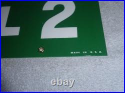 Vintage Texaco Diesel Fuel 2 Green Sprayer 18 Porcelain Metal Gasoline Oil Sign