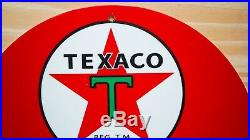 Vintage Texaco Ethyl New York Porcelain Sign Gas Oil Pump Plate Service Station