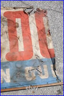 Vintage Texaco Fire Chief Gas Station Sign Dodge Advertising Canvas Banner AS IS Vintage Texaco Fire Chief Gas Station Sign Dodge Advertising Canvas Banner AS IS