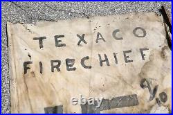 Vintage Texaco Fire Chief Gas Station Sign Dodge Advertising Canvas Banner AS IS Vintage Texaco Fire Chief Gas Station Sign Dodge Advertising Canvas Banner AS IS