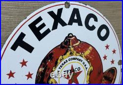 Vintage Texaco Fire Chief Gasoline Porcelain Sign Motor Oil Gas Station Pump