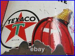 Vintage Texaco Fire Chief Visible Gas Pump Porcelain Sign