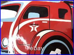 Vintage Texaco Gas Oil Tank Truck Porcelain Motor Service Station Pump Sign Vintage Texaco Gas Oil Tank Truck Porcelain Motor Service Station Pump Sign