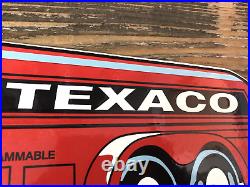 Vintage Texaco Gas Oil Tank Truck Porcelain Motor Service Station Pump Sign Vintage Texaco Gas Oil Tank Truck Porcelain Motor Service Station Pump Sign