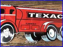 Vintage Texaco Gas Oil Tank Truck Porcelain Motor Service Station Pump Sign Vintage Texaco Gas Oil Tank Truck Porcelain Motor Service Station Pump Sign