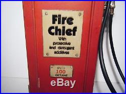 Vintage Texaco Gas Pump / Fire Chief Gas Pump / Cabinet 24.5 Tall Wood