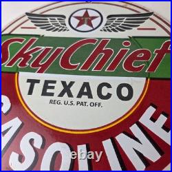 Vintage Texaco Gas Pump Sign Fire Chief Gasoline Service Porcelain Sign Vintage Texaco Gas Pump Sign Fire Chief Gasoline Service Porcelain Sign