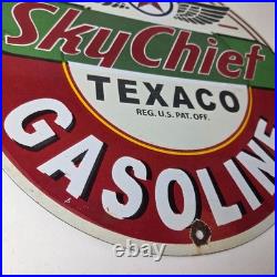 Vintage Texaco Gas Pump Sign Fire Chief Gasoline Service Porcelain Sign Vintage Texaco Gas Pump Sign Fire Chief Gasoline Service Porcelain Sign