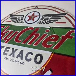 Vintage Texaco Gas Pump Sign Fire Chief Gasoline Service Porcelain Sign Vintage Texaco Gas Pump Sign Fire Chief Gasoline Service Porcelain Sign