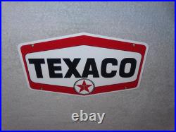 Vintage Texaco Gasoline 11 3/4 Porcelain Metal Oil Pump Plate Advertising Sign