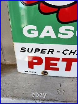 Vintage Texaco Gasoline Gas Pump Plate Sky Chief Supreme Pet Rox