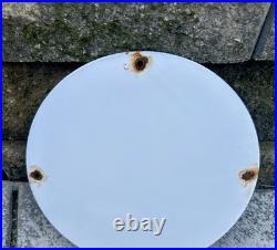 Vintage Texaco Gasoline Gas Pump Plate Station Sign Aviation Porcelain Sign