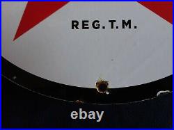 Vintage Texaco Gasoline / Motor Oil Porcelain Gas Pump Sign Vintage Texaco Gasoline / Motor Oil Porcelain Gas Pump Sign