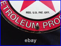 Vintage Texaco Gasoline / Motor Oil Porcelain Gas Pump Sign Vintage Texaco Gasoline / Motor Oil Porcelain Gas Pump Sign