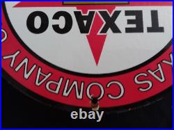 Vintage Texaco Gasoline / Motor Oil Porcelain Gas Pump Sign Vintage Texaco Gasoline / Motor Oil Porcelain Gas Pump Sign