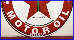 Vintage Texaco Gasoline Motor Oil Porcelain Sign Gas Pump