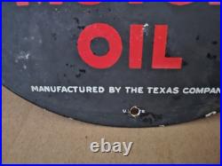 Vintage Texaco Gasoline Porcelain 12 Golden Gas Motor Service Station Pump Sign Vintage Texaco Gasoline Porcelain 12 Golden Gas Motor Service Station Pump Sign