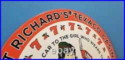Vintage Texaco Gasoline Porcelain Casino Gas Oil Route Service Station Pump Sign Vintage Texaco Gasoline Porcelain Casino Gas Oil Route Service Station Pump Sign