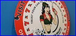 Vintage Texaco Gasoline Porcelain Casino Gas Oil Route Service Station Pump Sign Vintage Texaco Gasoline Porcelain Casino Gas Oil Route Service Station Pump Sign