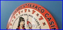 Vintage Texaco Gasoline Porcelain Casino Gas Oil Route Service Station Pump Sign Vintage Texaco Gasoline Porcelain Casino Gas Oil Route Service Station Pump Sign