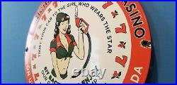 Vintage Texaco Gasoline Porcelain Casino Gas Oil Route Service Station Pump Sign Vintage Texaco Gasoline Porcelain Casino Gas Oil Route Service Station Pump Sign