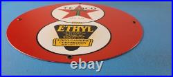 Vintage Texaco Gasoline Porcelain Ethyl Gas Service Station Pump Ad 12 Sign Vintage Texaco Gasoline Porcelain Ethyl Gas Service Station Pump Ad 12 Sign