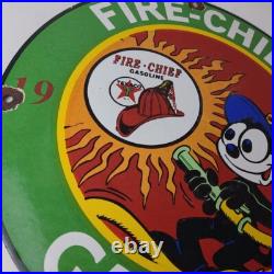 Vintage Texaco Gasoline Porcelain Felix The Cat Firefighter Gas Pump Plate Sign Vintage Texaco Gasoline Porcelain Felix The Cat Firefighter Gas Pump Plate Sign