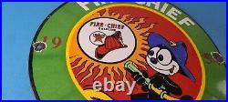 Vintage Texaco Gasoline Porcelain Felix The Cat Firefighter Gas Pump Plate Sign Vintage Texaco Gasoline Porcelain Felix The Cat Firefighter Gas Pump Plate Sign