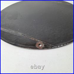 Vintage Texaco Gasoline Porcelain Felix The Cat Firefighter Gas Pump Plate Sign