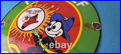 Vintage Texaco Gasoline Porcelain Felix The Cat Firefighter Gas Pump Plate Sign Vintage Texaco Gasoline Porcelain Felix The Cat Firefighter Gas Pump Plate Sign