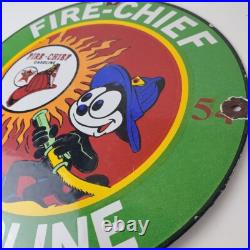 Vintage Texaco Gasoline Porcelain Felix The Cat Firefighter Gas Pump Plate Sign Vintage Texaco Gasoline Porcelain Felix The Cat Firefighter Gas Pump Plate Sign
