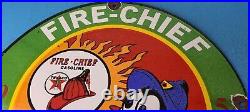 Vintage Texaco Gasoline Porcelain Felix The Cat Firefighter Gas Pump Plate Sign Vintage Texaco Gasoline Porcelain Felix The Cat Firefighter Gas Pump Plate Sign