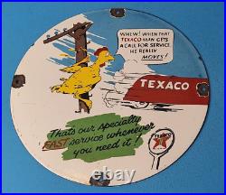 Vintage Texaco Gasoline Porcelain Fire Chief Fast Gas Fuel Truck Pump Plate Sign