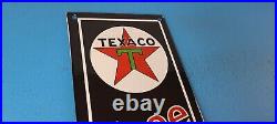 Vintage Texaco Gasoline Porcelain Free Air Gas Oil Service Station Pump Sign