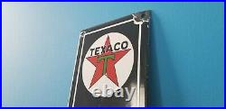 Vintage Texaco Gasoline Porcelain Free Air Gas Oil Service Station Pump Sign