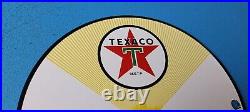 Vintage Texaco Gasoline Porcelain Fuel Chief Gas Motor Service Station Pump Sign