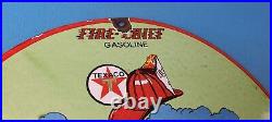 Vintage Texaco Gasoline Porcelain Gas Fire Chief Ducks Pump Plate Service Sign