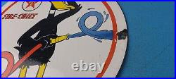 Vintage Texaco Gasoline Porcelain Gas Fire Chief Pump Plate Service Sign