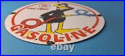 Vintage Texaco Gasoline Porcelain Gas Fire Chief Pump Plate Service Sign