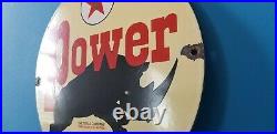 Vintage Texaco Gasoline Porcelain Havoline Texas Company Gas Service Pump Sign