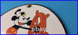 Vintage Texaco Gasoline Porcelain Mickey Mouse Sky Chief Disney Gas Pump Sign